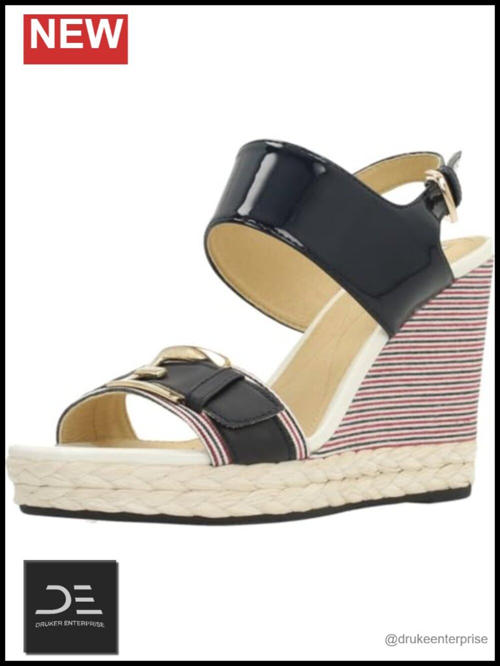 Geox Women's Platform Sandals Wedge Heel Slingback Slip On Open Toe